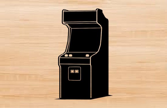 Arcade Game Machine Silhouette SVG: Graphics & Illustrations