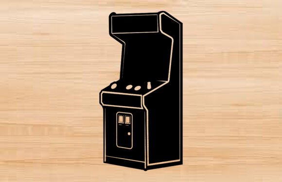 Arcade Silhouette Vector SVG Clipart: Graphics & Illustrations
