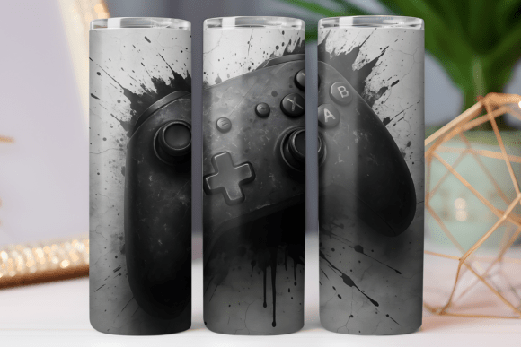 Black Gaming Tumbler Wrap 20oz Skinny Graphics Review
