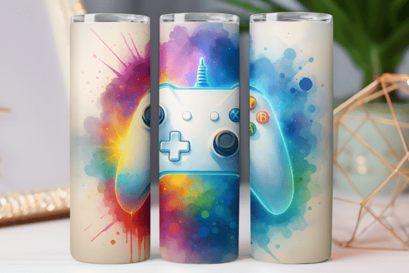 Colorful Gaming Tumbler Wrap 20oz Skinny Graphics Review