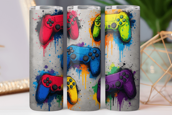 Controller Png Tumbler Wrap 20oz Skinny Graphics