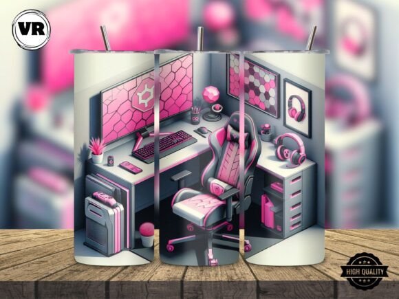 Cute Gaming Girl Tumbler Wrap Png: A Designer's Review