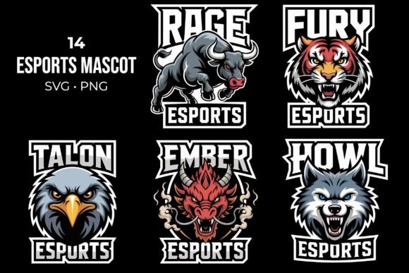 Esports Animal Mascot Logos: Bold Graphics