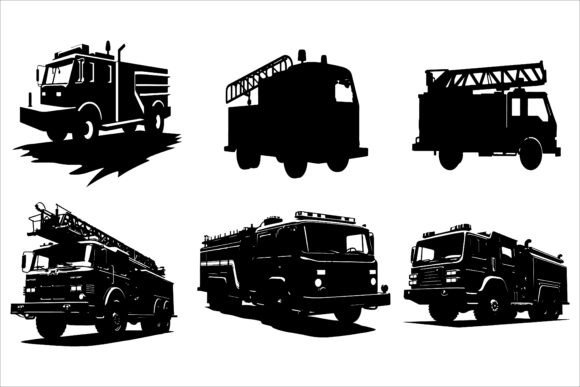 Firefighter Truck Vector: Graphics and Illustrations
