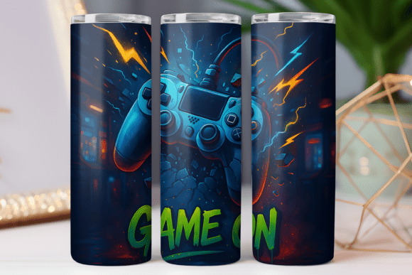 Game On Gaming Wrap: Graphics for Tumbler Wraps