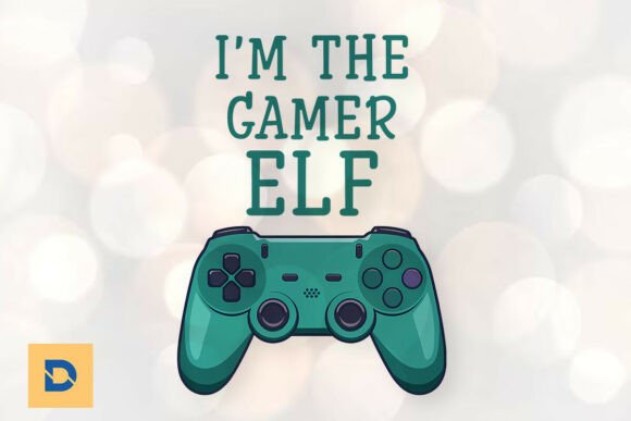 Gamer Elf Holiday Gaming Xmas PNG: Graphics & Print Templates