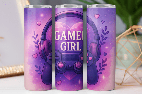 Gamer Girl Graphics: Bold Tumbler Wraps for Brands