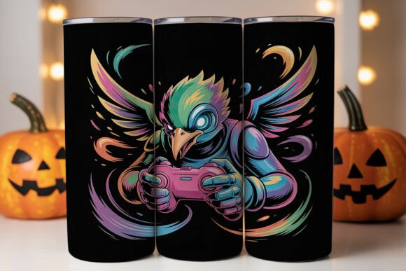 Gaming Bird Tumbler Wrap Graphics for Crafters