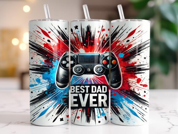 Gaming Dad Tumbler Graphics for Blog Wraps