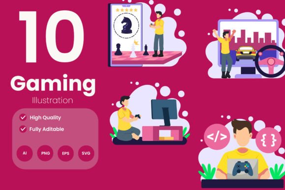 Gaming Illustration Pack: Graphics for Digital Sellers
