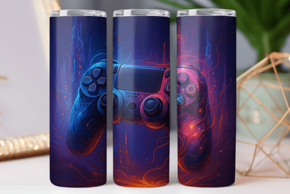 Gaming Tumbler Wrap 20oz Skinny: Graphics & Wraps
