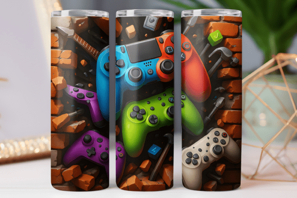 Gaming Tumbler Wrap 20oz Skinny Png: Graphics for Wraps