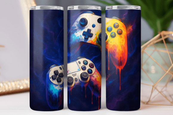 Gaming Tumbler Wrap: Free Graphics for Branding