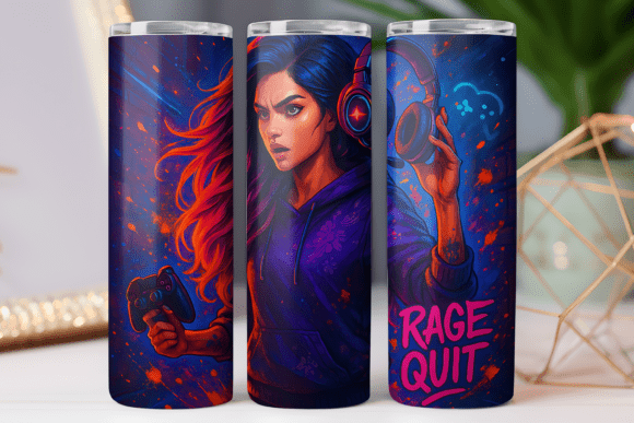 Gaming Tumbler Wrap: Free Graphics for Brands