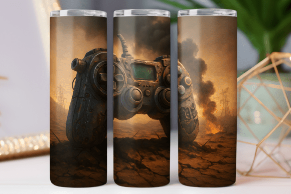 Gaming Tumbler Wrap Graphics for 20oz Skinny Wraps