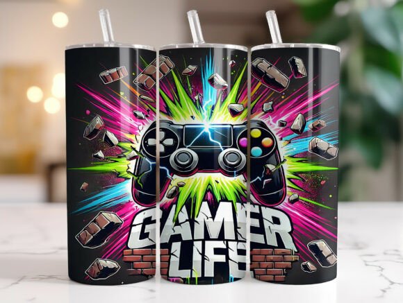 Gaming Tumbler Wraps & Graphics for Crafters