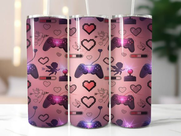 Gaming Valentine Heart Tumbler Wrap Graphics Review