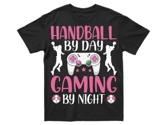 Handball by Day Gaming by Night SVG: Modern Graphics & Templates