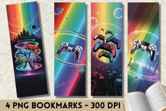Rainbow Gaming Controllers: Graphics & Print Templates